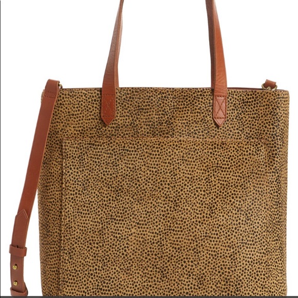 $215 Madewell Medium Transport Tote: Genuine Calf Hair - Picture 2 of 7